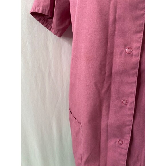 Womens Medium Scrubs Top Simply Basic Purple Pink In Color Button Down - Picture 7 of 8